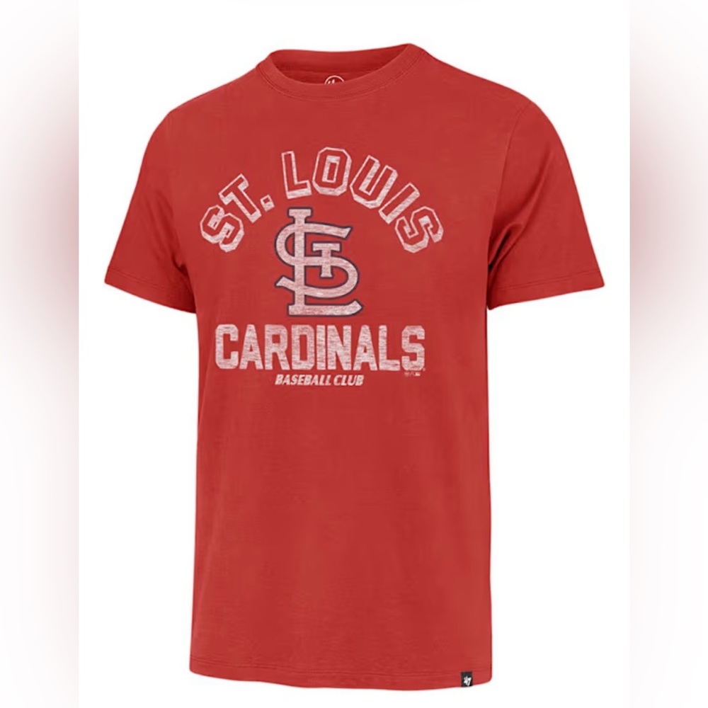 47 Men’s St. Louis Cardinals Vintage Inspired Graphic Red Cotton T-Shirt, Size L